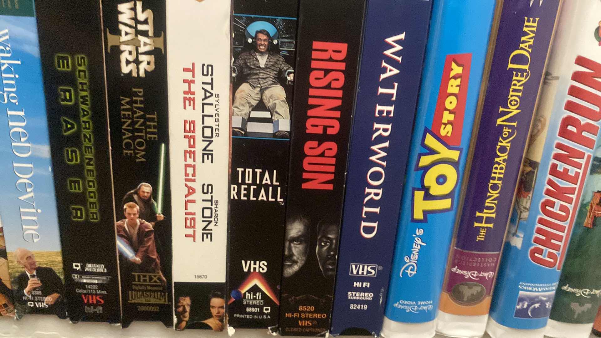 Photo 1 of SHELF OF VHS MOVIES SEE PHOTOS