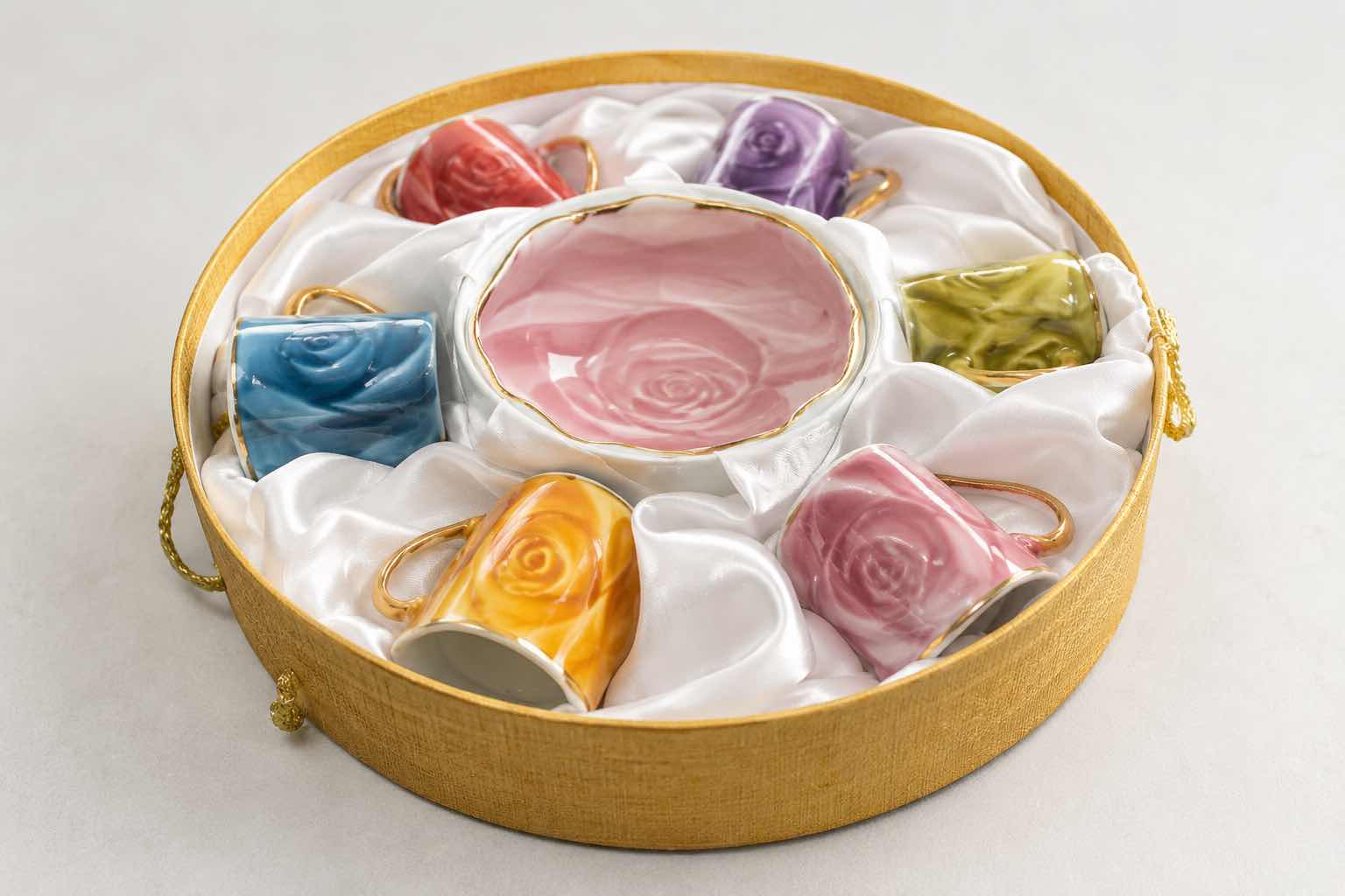 Photo 1 of YEDI HOUSEWARE CLASSIC COFFEE & TEA ROSE ESPRESSO CUP & SAUCER SET