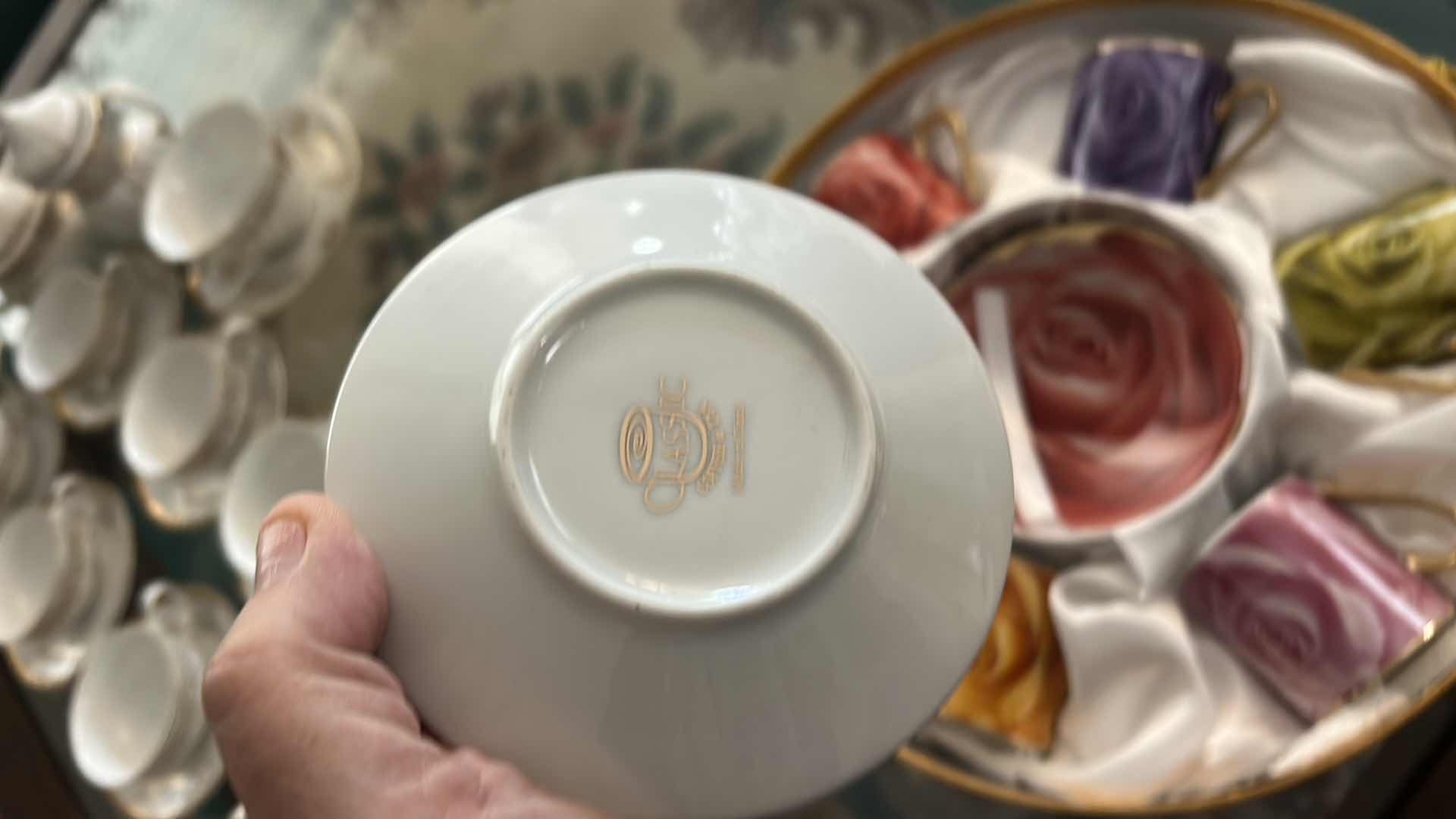 Photo 1 of YEDI HOUSEWARE CLASSIC COFFEE & TEA ROSE ESPRESSO CUP & SAUCER SET