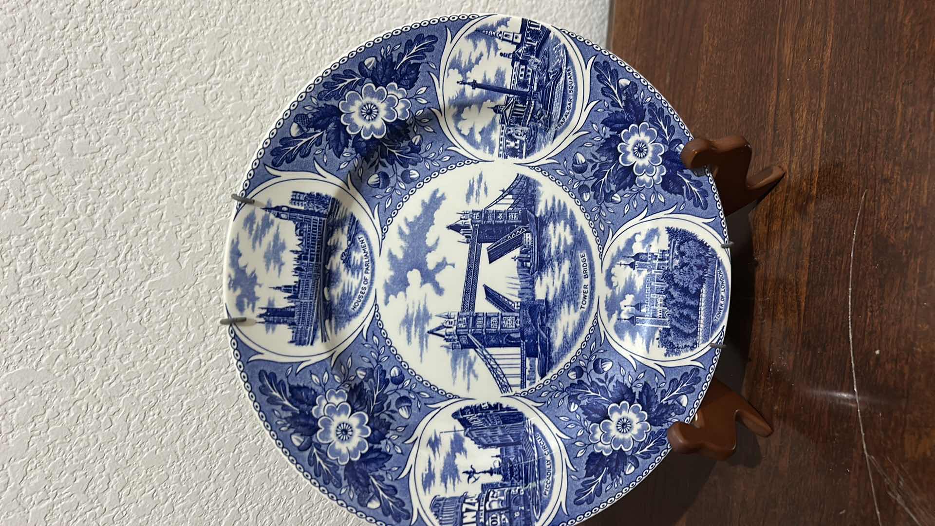 Photo 1 of 3-BLUE & WHITE EUROPEAN SOUVENIR COLLECTOR PLATES