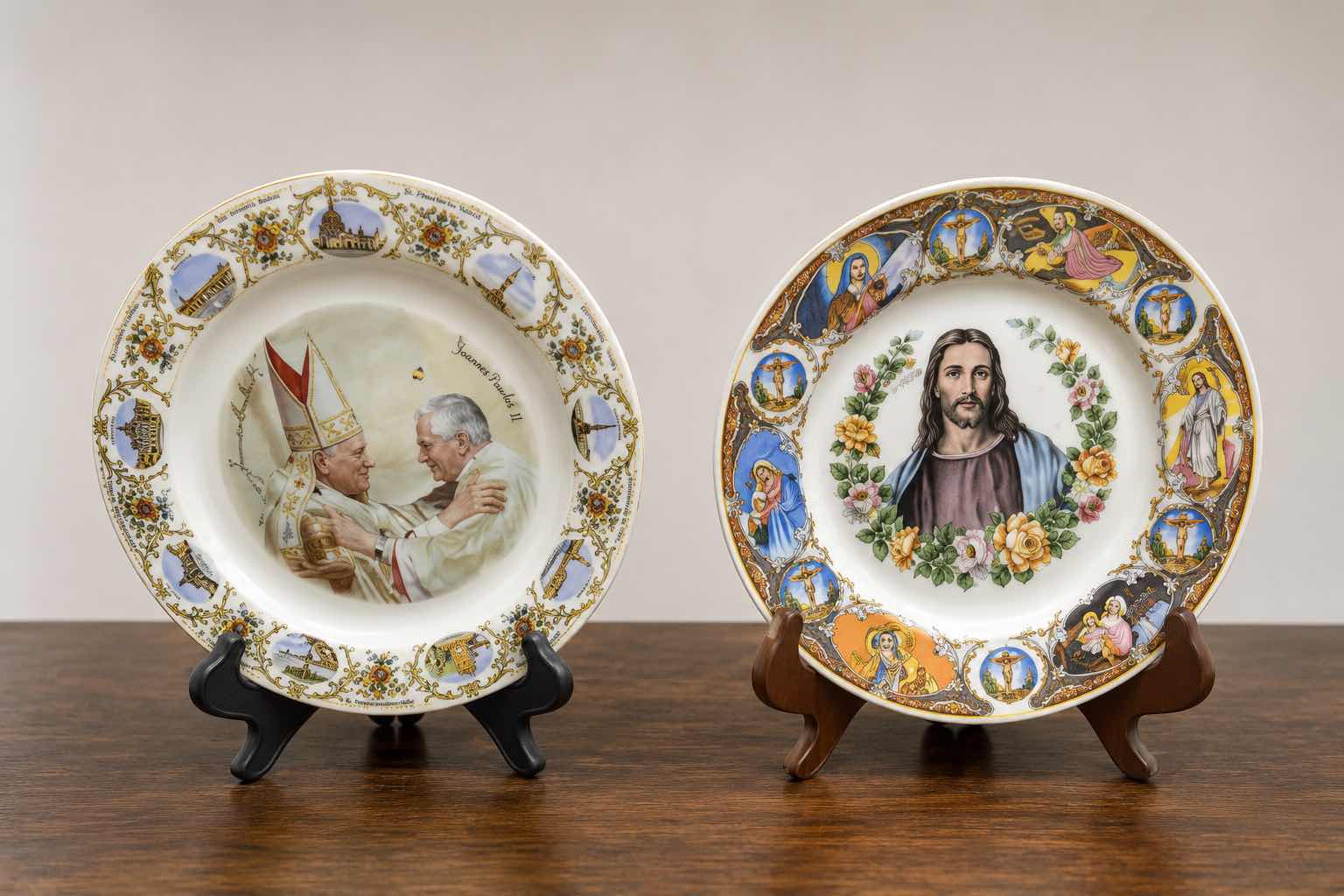 Photo 1 of 2-RELIGIOUS COMMEMORATIVE SOUVENIR COLLECTOR PLATES
