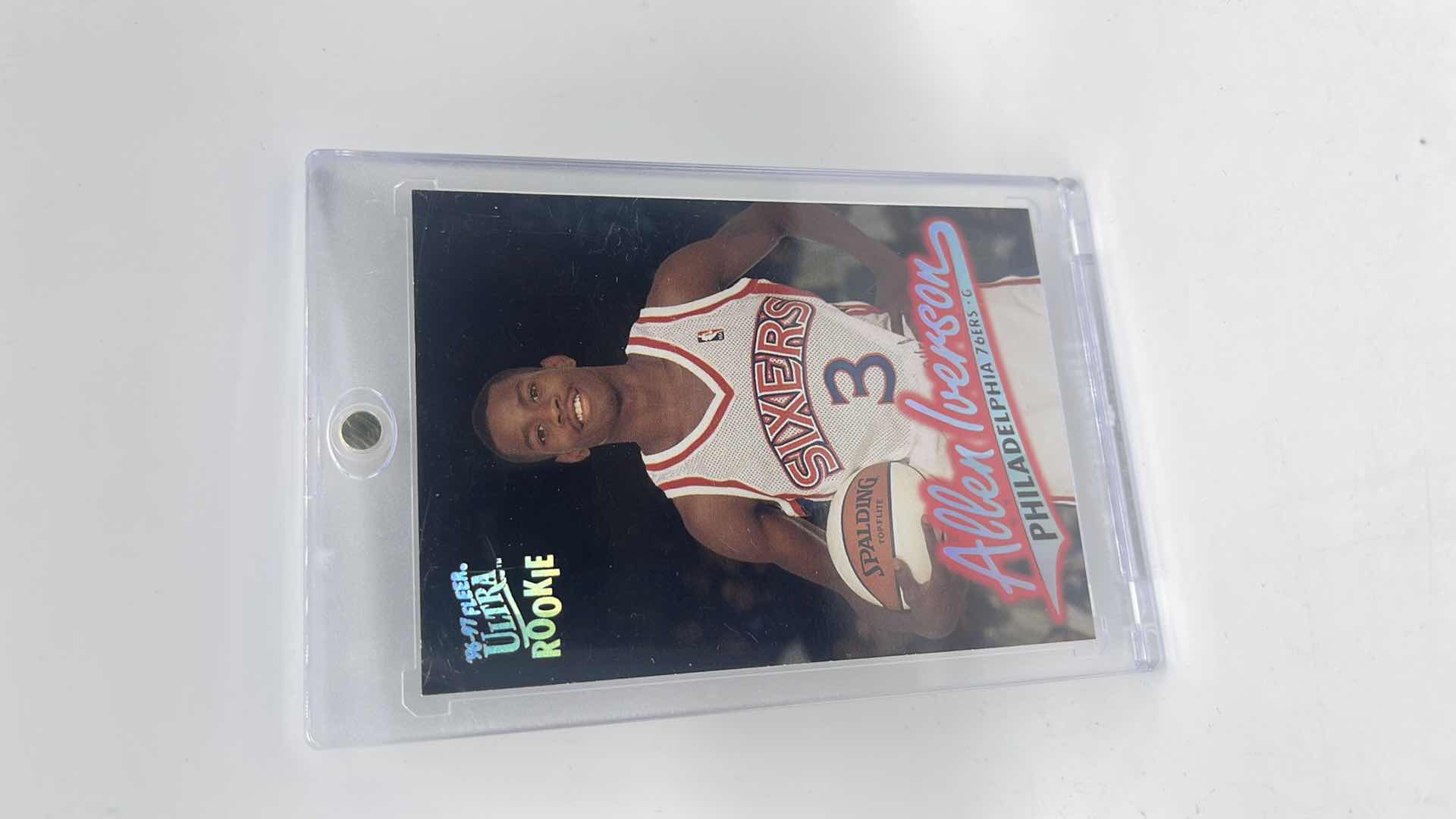 Photo 1 of 1996 ALLEN IVERSON FLEER ULTRA ROOKIE CARD 82 APPROX VALUE $125