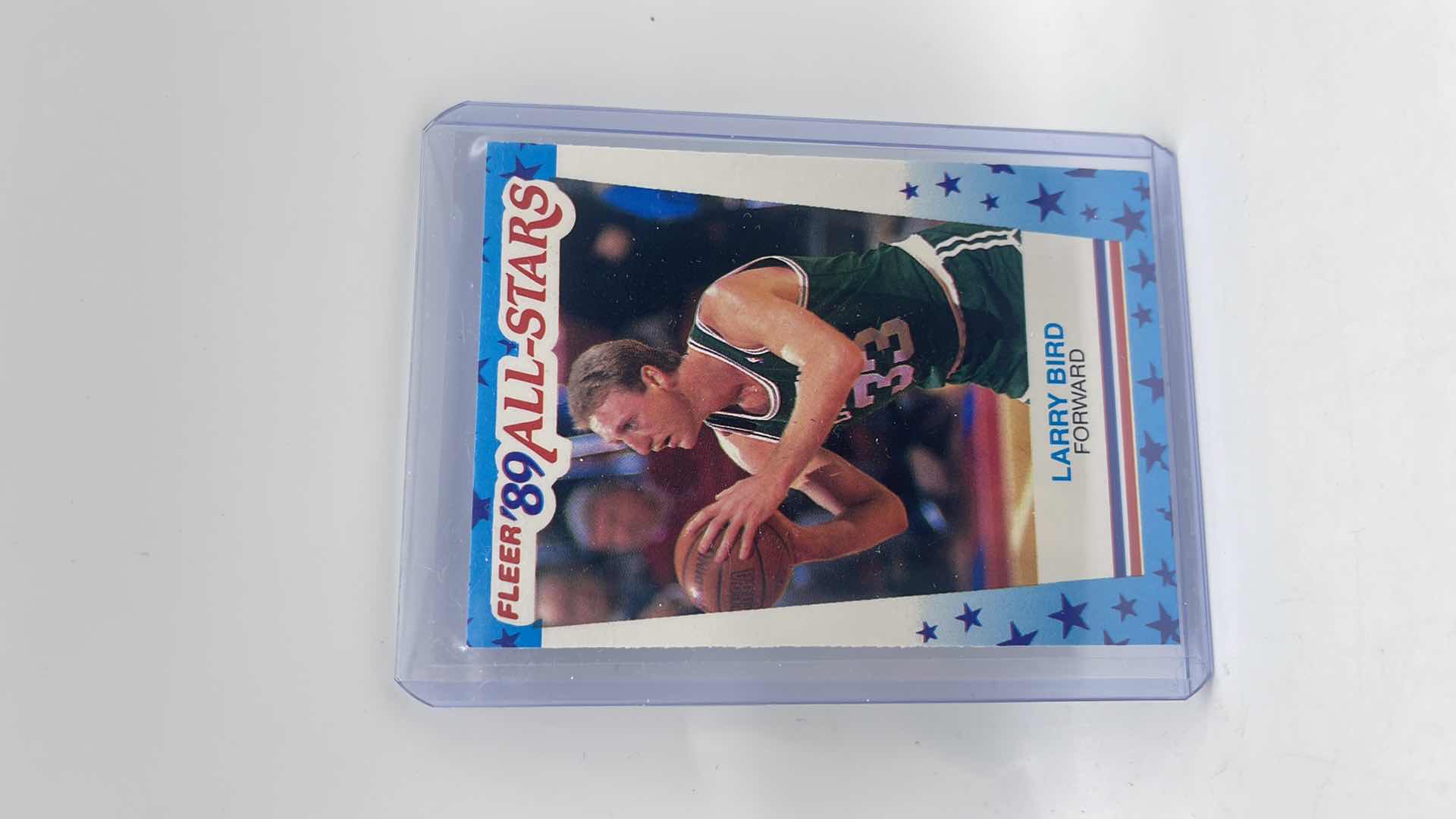 Photo 1 of 1989 LARRY BIRD FLEER STICKER CARD 10 APPROX VALUE $100