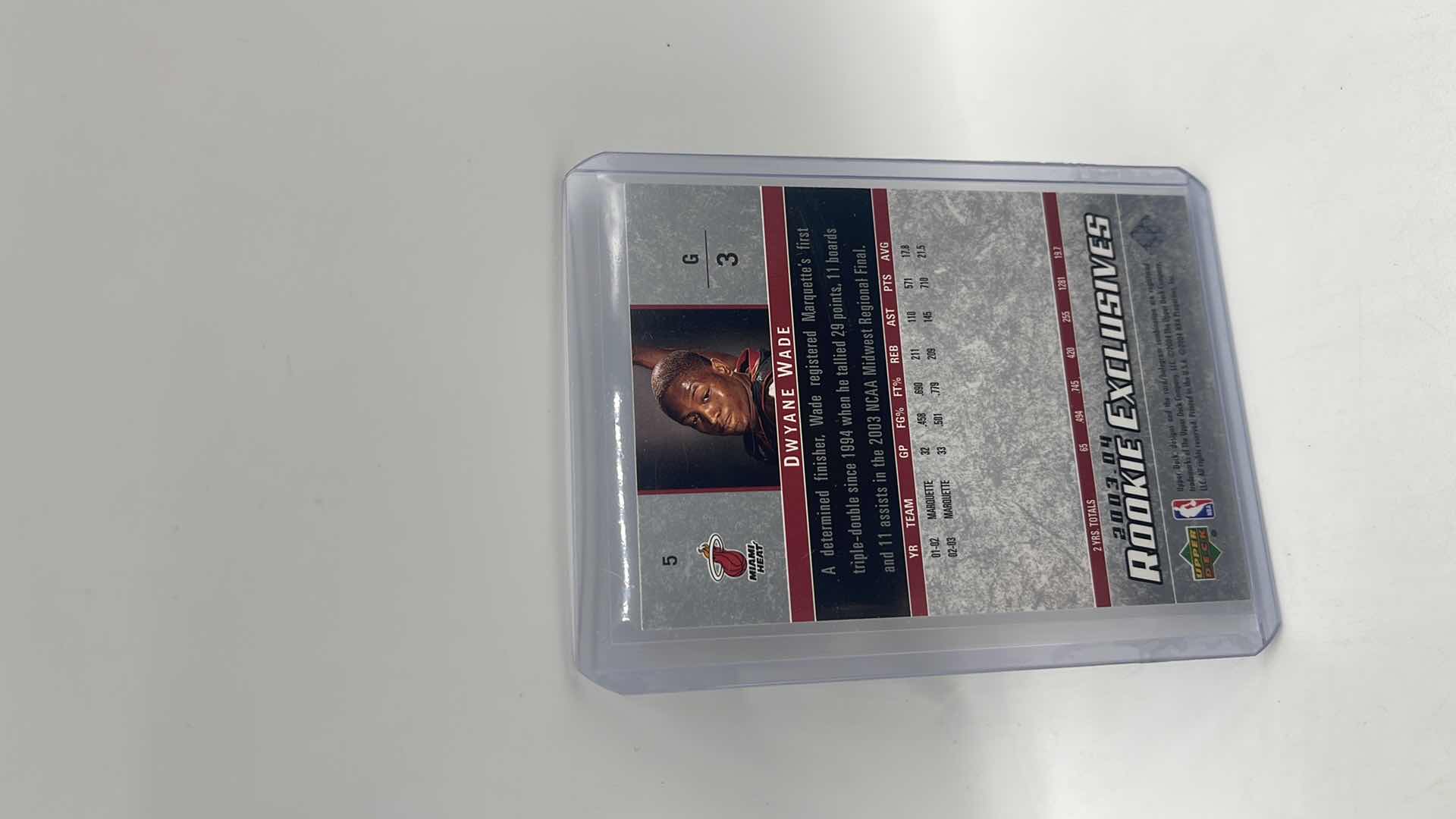 Photo 2 of 2003-04 DWYANE WADE UPPER DECK ROOKIE CARD 5 APPROX VALUE $100