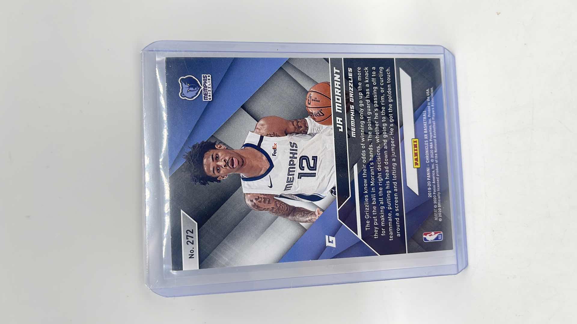 Photo 2 of 2019-20 JA MORANT PANINI ROOKIE CARD 272 APPROX VALUE $40