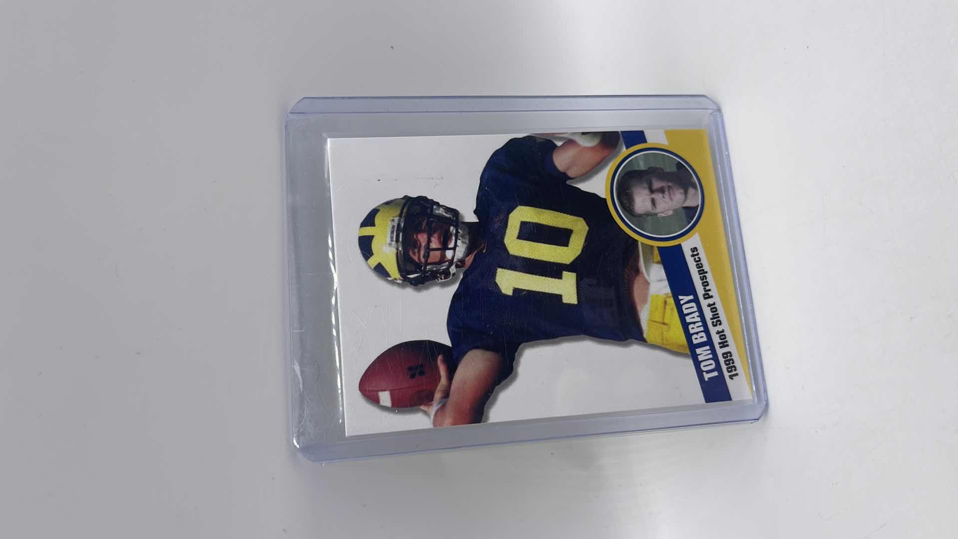 Photo 1 of 1999 TOM BRADY HOT SHOT PROSPECT ROOKIE CARD