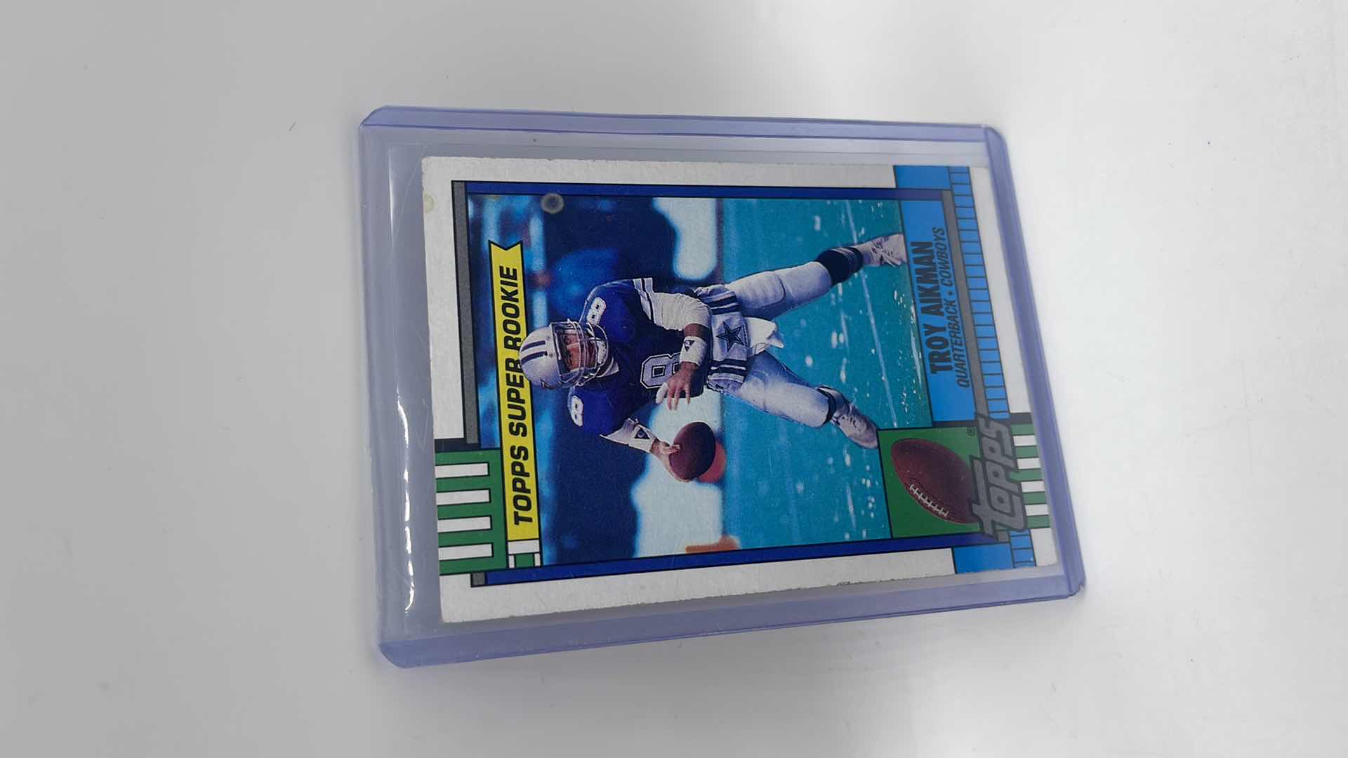 Photo 1 of 1990 TROY AIKMAN TOPPS SUPER ROOKIE CARD 482 APPROX VALUE $75