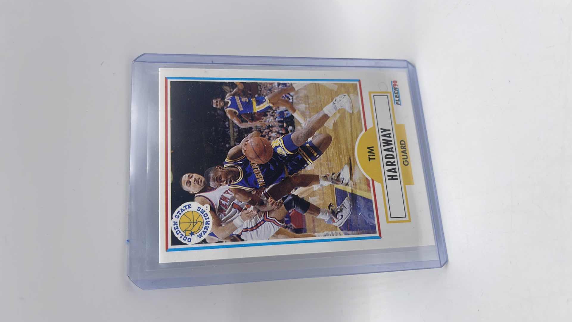 Photo 1 of 1990 TIM HARDAWAY FLEER ROOKIE CARD 63 APPROX VALUE $75