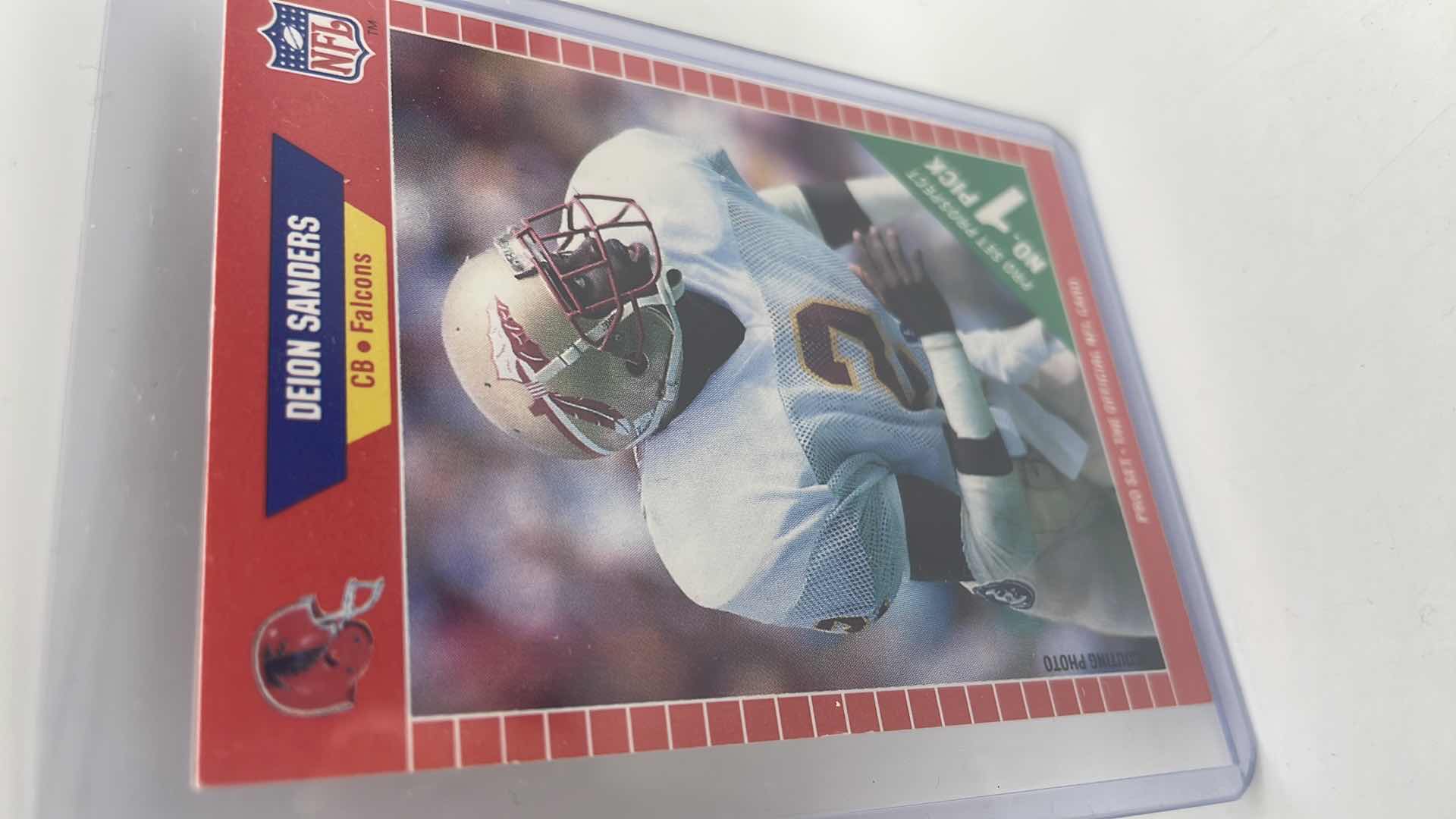 Photo 1 of 1989 DEION SANDERS PRO SET ROOKIE CARD 486