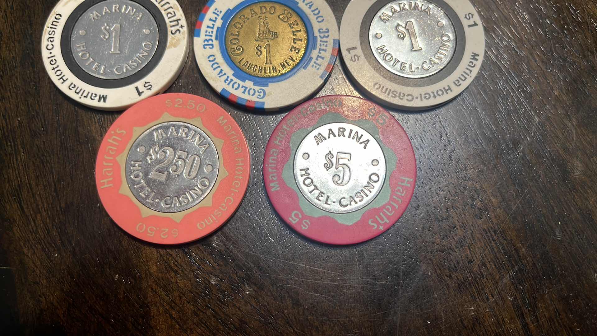 Photo 3 of (5) VINTAGE COLLECTOR’S GAMING COINS