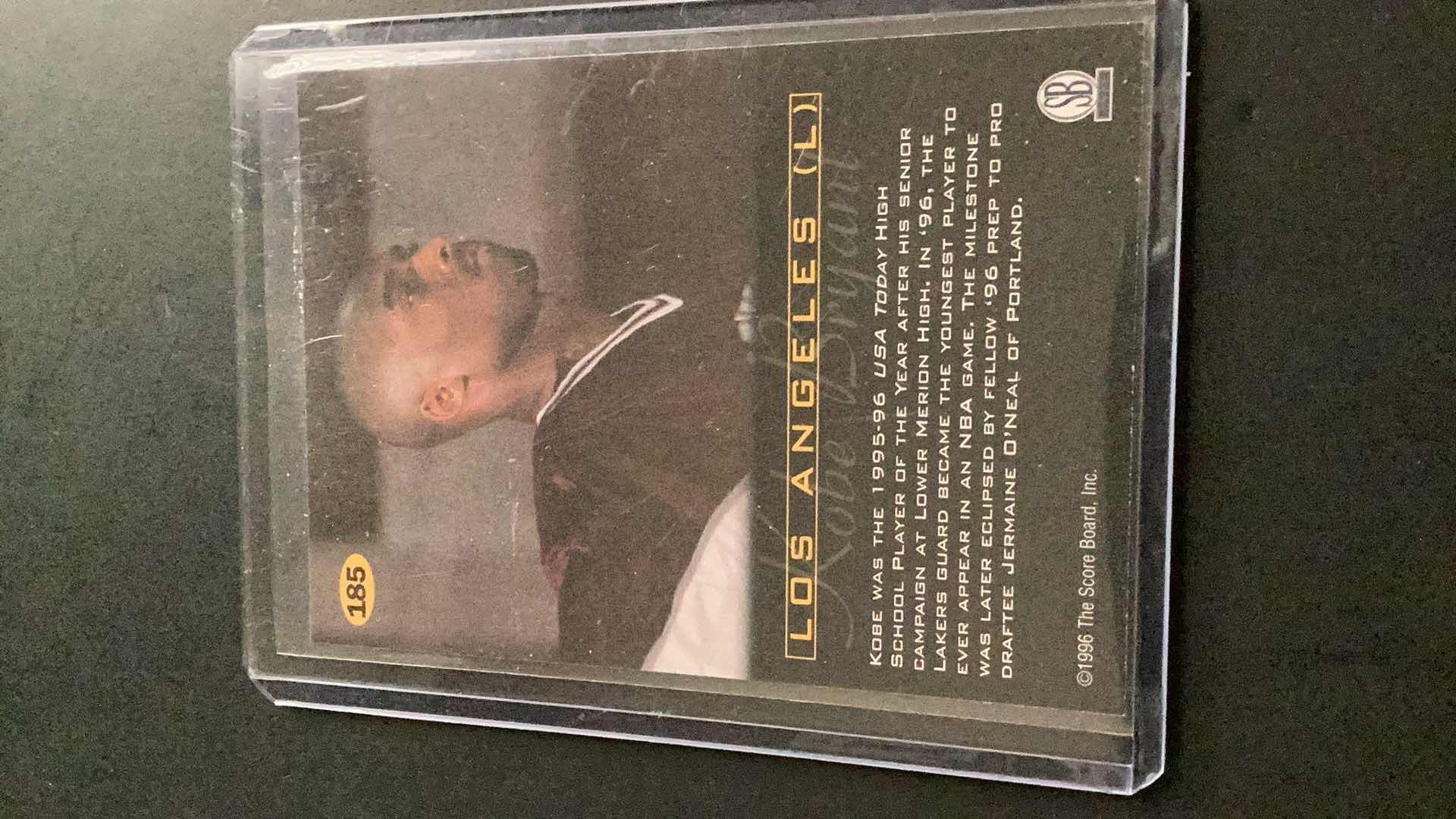 Photo 2 of 1996 SCORE BOARD KOBE BRYANT ROOKIE CARD #185