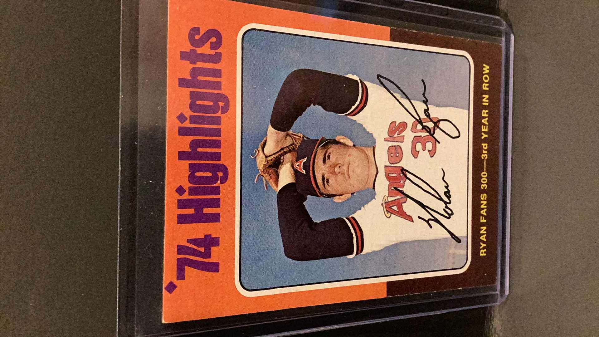 Photo 1 of 1975 TOPPS NOLAN RYAN 74 HIGHLIGHTS CARD #5