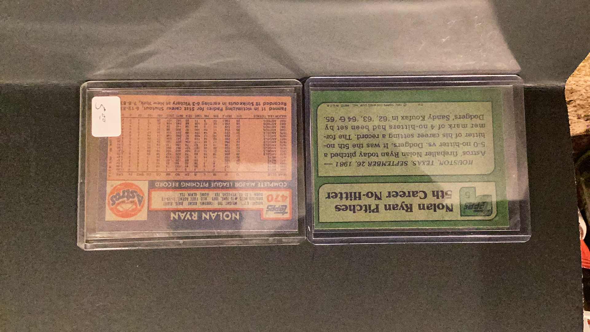 Photo 2 of 1981 & 1984 TOPPS NOLAN RYAN BASEBALL CARDS