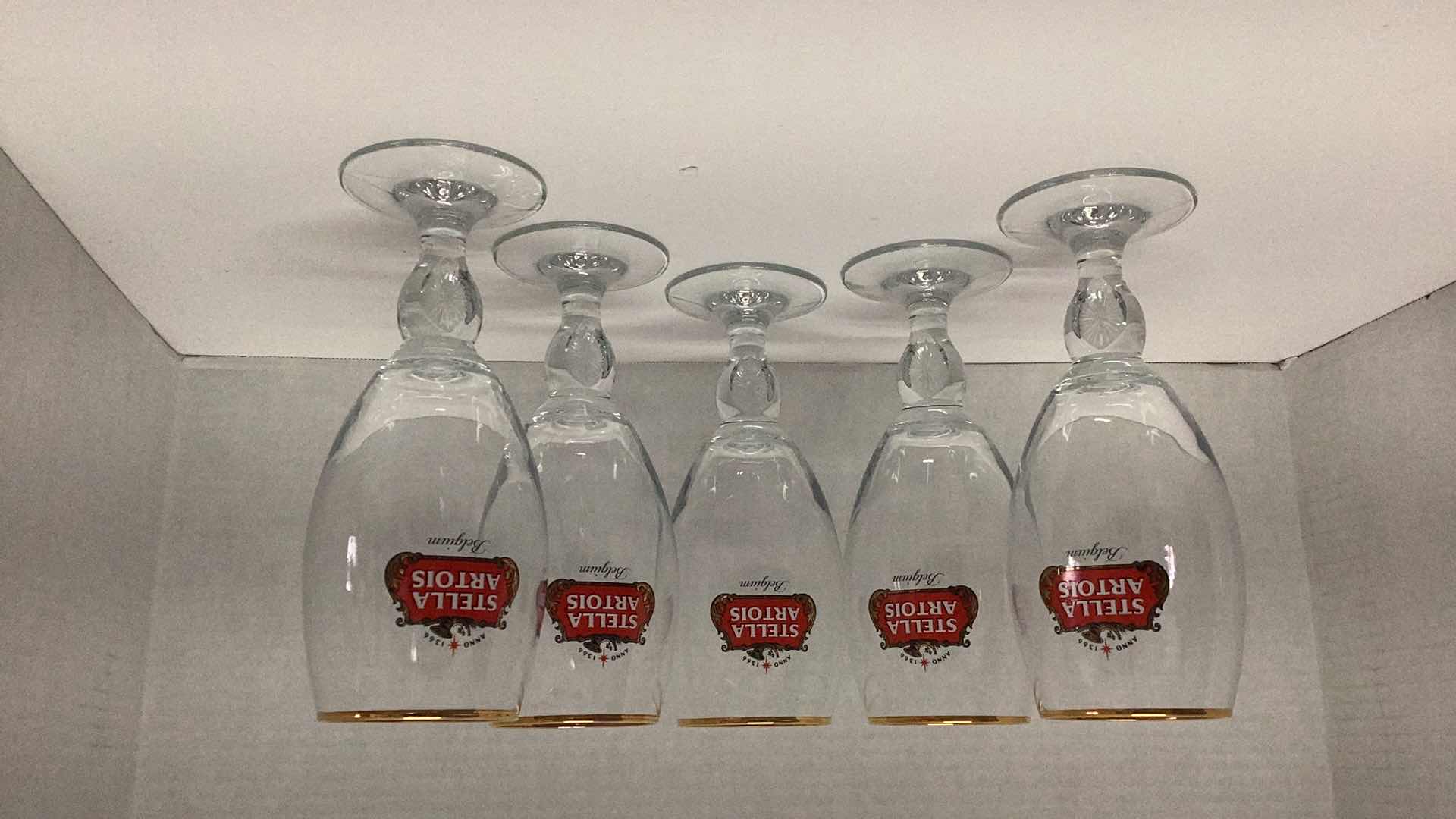 Photo 1 of 5 STELLA ARTOIS BELGIUM BEER GLASSES