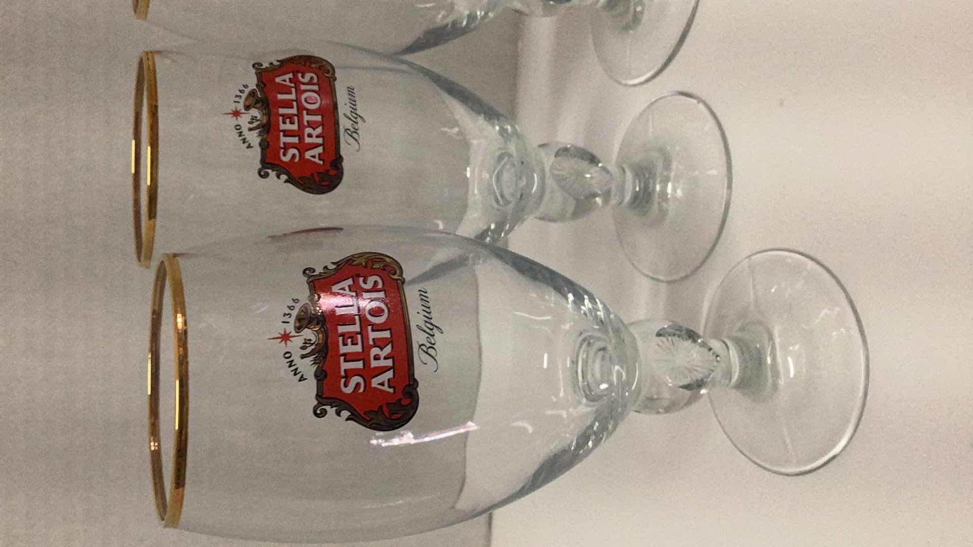 Photo 2 of 5 STELLA ARTOIS BELGIUM BEER GLASSES