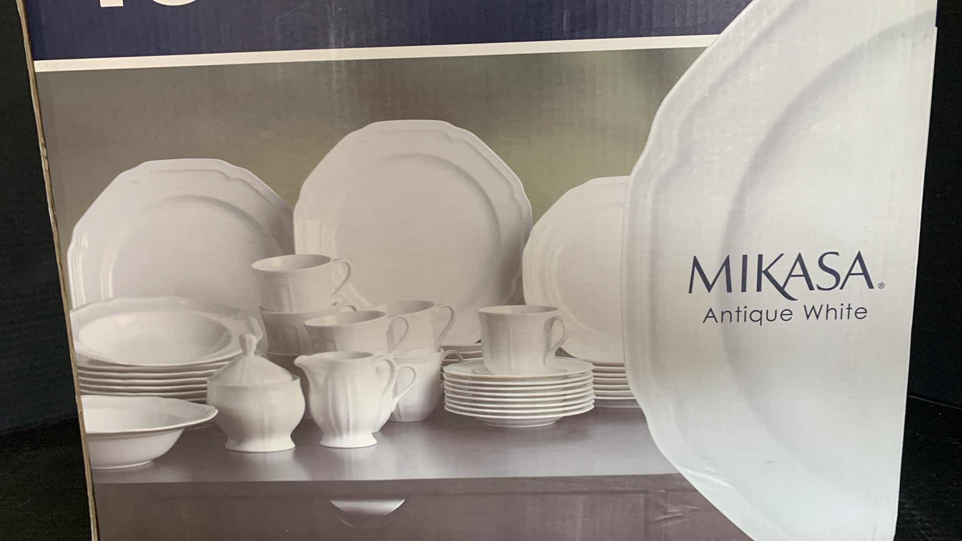 Photo 2 of MIKASA ANTIQUE WHITE DINNERWARE 45 PIECES