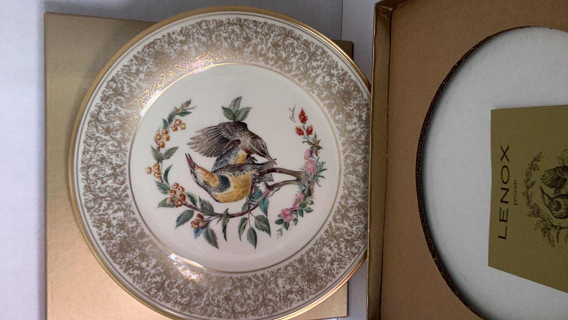 Photo 1 of LENOX “THE MEADOWLARK” 1973 COLLECTIBLE PLATE