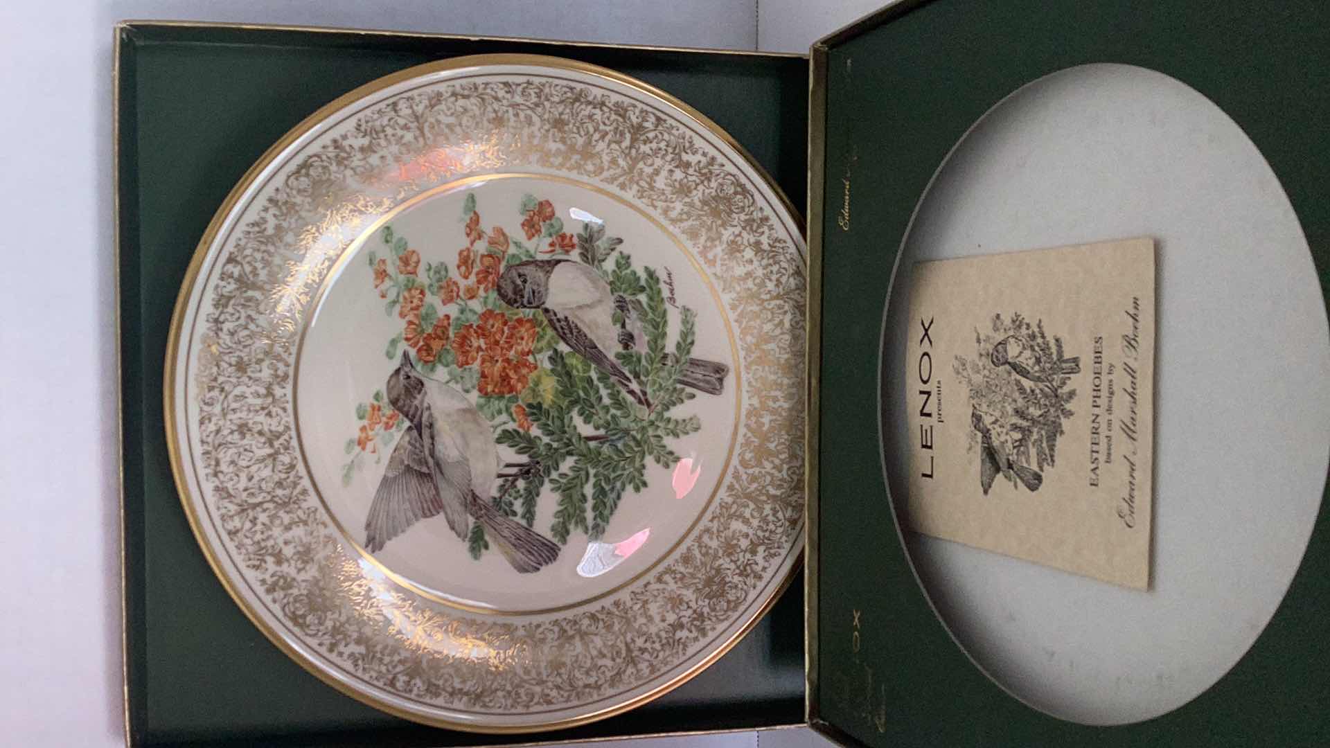 Photo 1 of LENOX “EASTERN PHOEBES” 1981 COLLECTIBLE PLATE