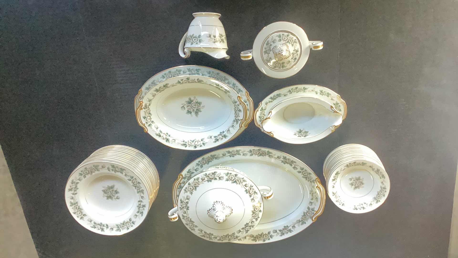 Photo 1 of 31 PIECE NORITAKE  CHINA “LAURETTE” SERVING SET