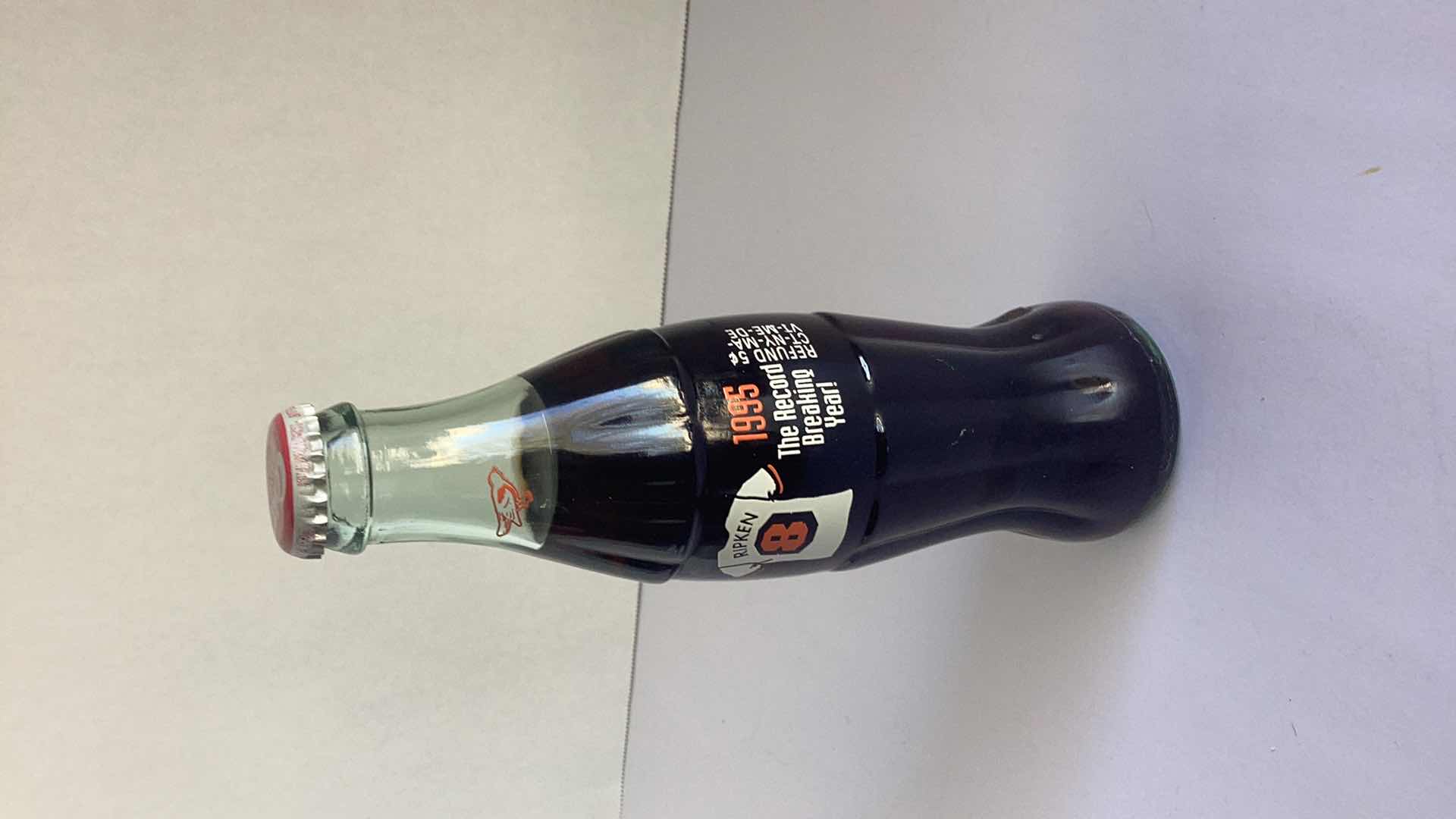 Photo 1 of COCA COLA CLASSIC “CAL RIPKEN RECORD BREAKING YEAR” COMMEMORATIVE BOTTLE