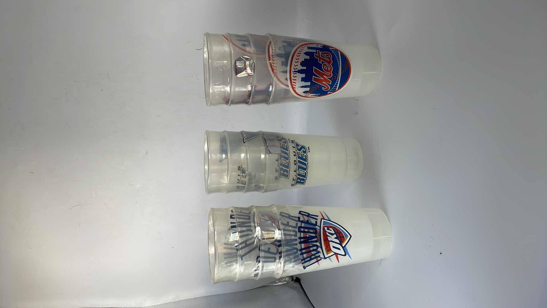 Photo 1 of 12 SPORTS TEAMS PLASTIC BEER CUPS: THUNDER, BLUES, METS