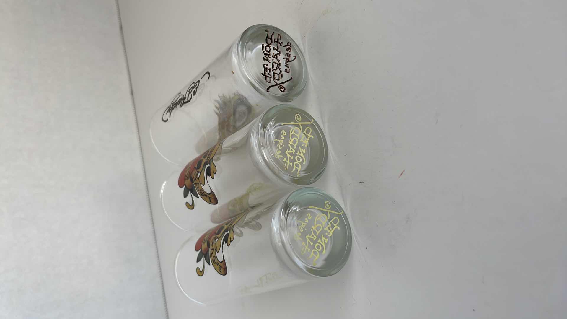 Photo 3 of ED HARDY SET OF 3 SHOT GLASSES