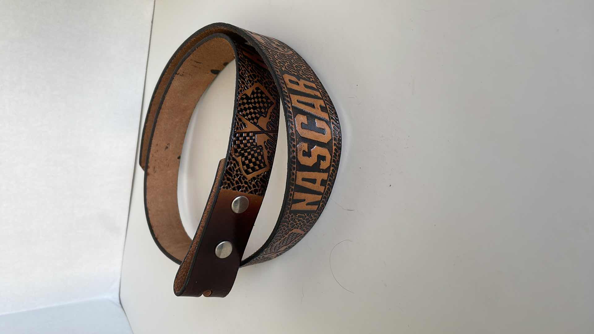 Photo 1 of LEATHER NASCAR BELT WITH NO BUCKLE