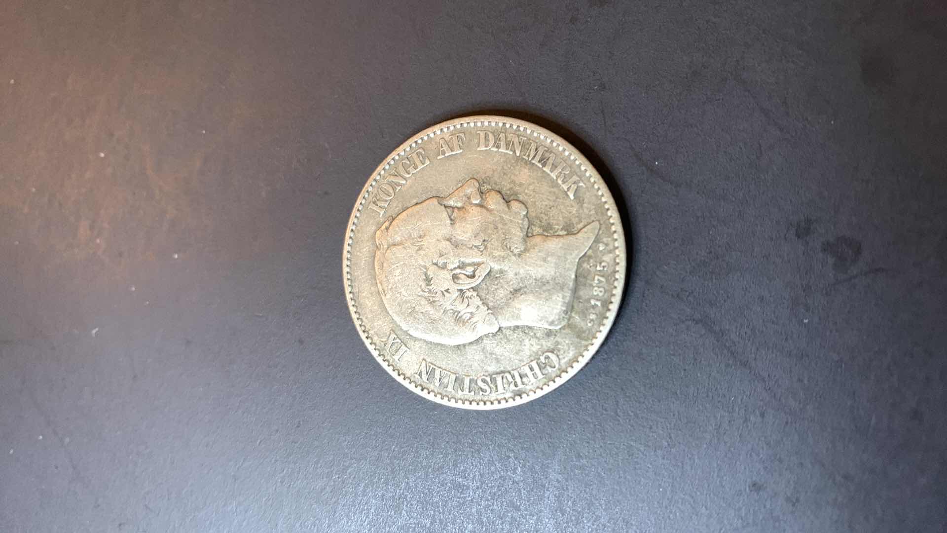 Photo 1 of 1875 DENMARK 2 KRONER