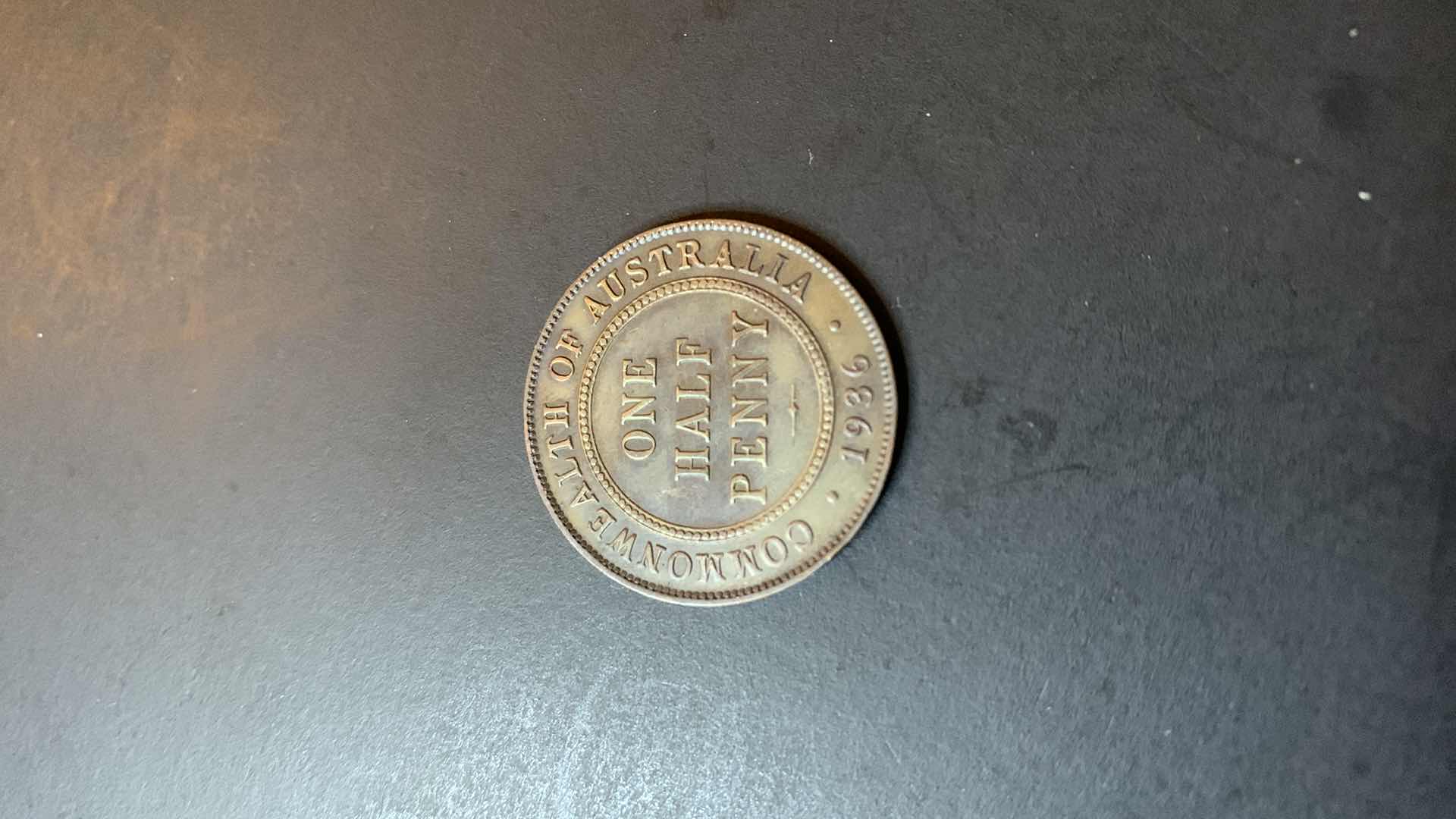 Photo 1 of 1936 AUSTRALIA 1/2 PENNY