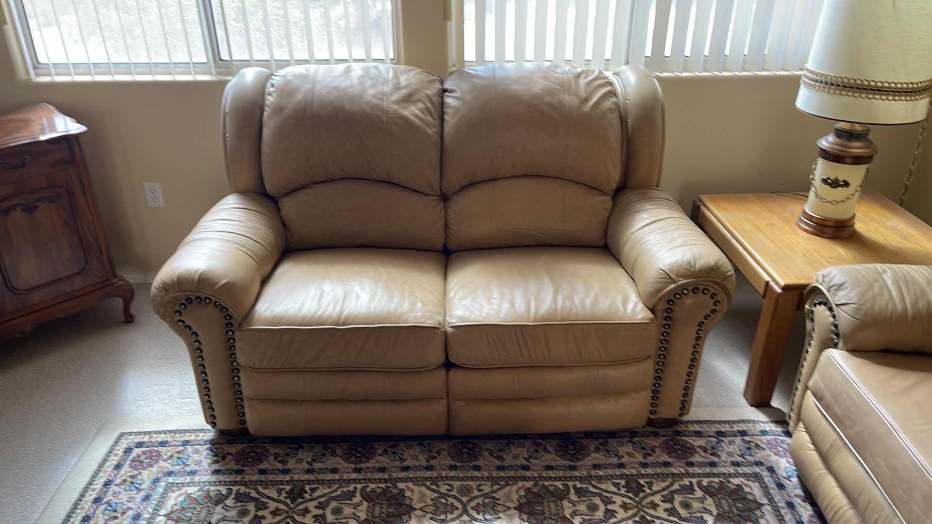 Photo 2 of DOUGLAS 64”LEATHER LOVE SEAT (MATCHING SOFA SOLD SEPARATELY)