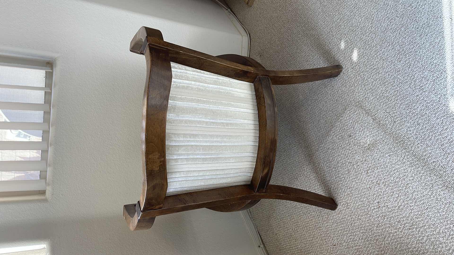 Photo 6 of WOOD BASE ACCENT CHAIR W CLOTH SEAT