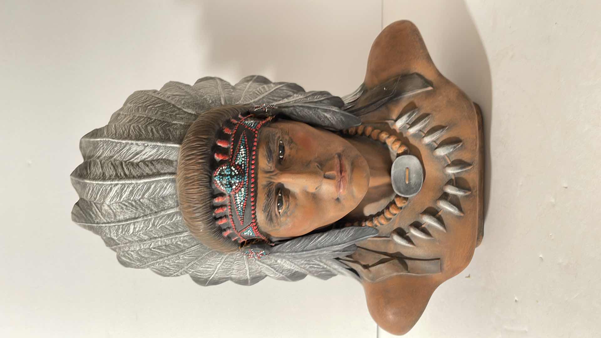 Photo 1 of NATIVE AMERICAN SUN DANCE CERAMIC SCULPTURE HAND PAINTED

