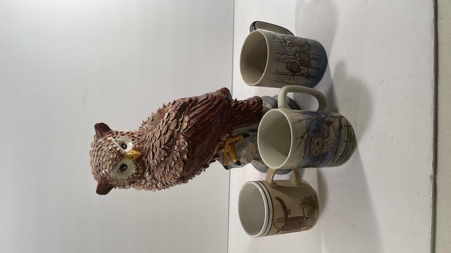 Photo 1 of VINTAGE OWL FIGURINE AND MUGS