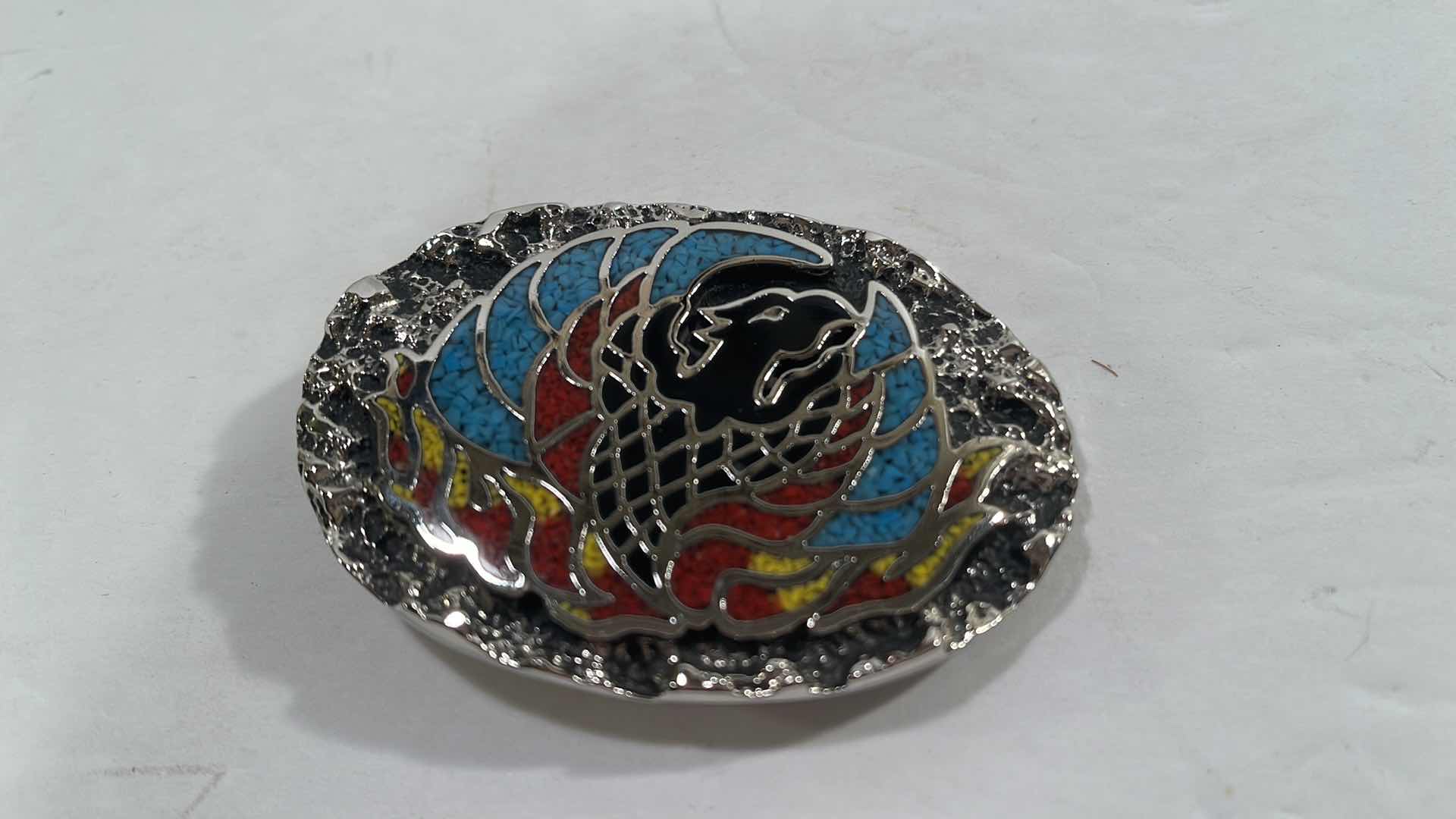 Photo 2 of VINTAGE EAGLE BELT BUCKLE HAND CRAFTED IN ARIZONA