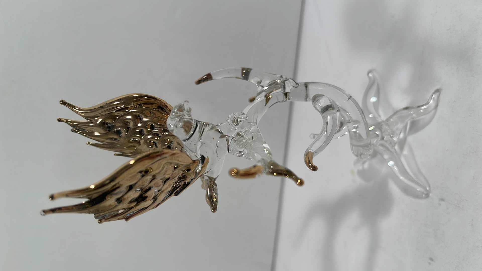 Photo 2 of HANDBLOWN GLASS FIGURINES WITH GOLD TRIM