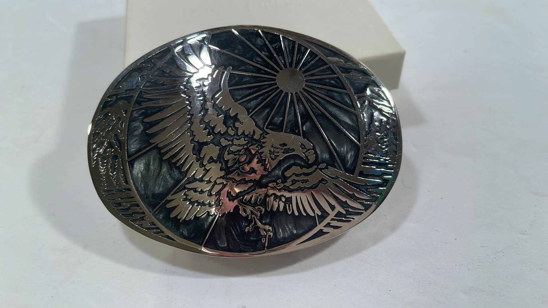 Photo 1 of ADM VINTAGE HAND MADE ENGRAVED EAGLE BELT
BUCKLE