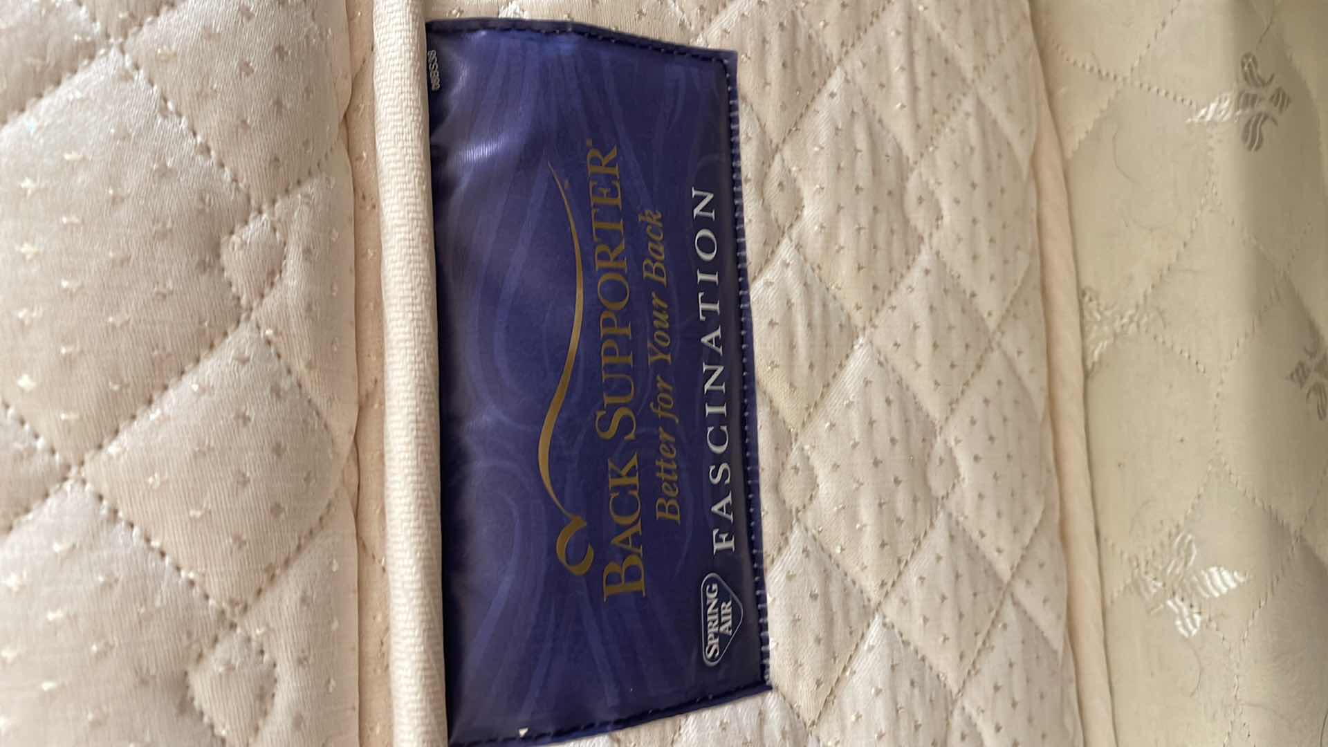 Photo 2 of SPRING AIR FASCINATION BACK SUPPORTER QUEEN MATTRESS & BOX SPRING
EXCELLENT CONDITION- HAS ALWAYS BEEN PROTECTED