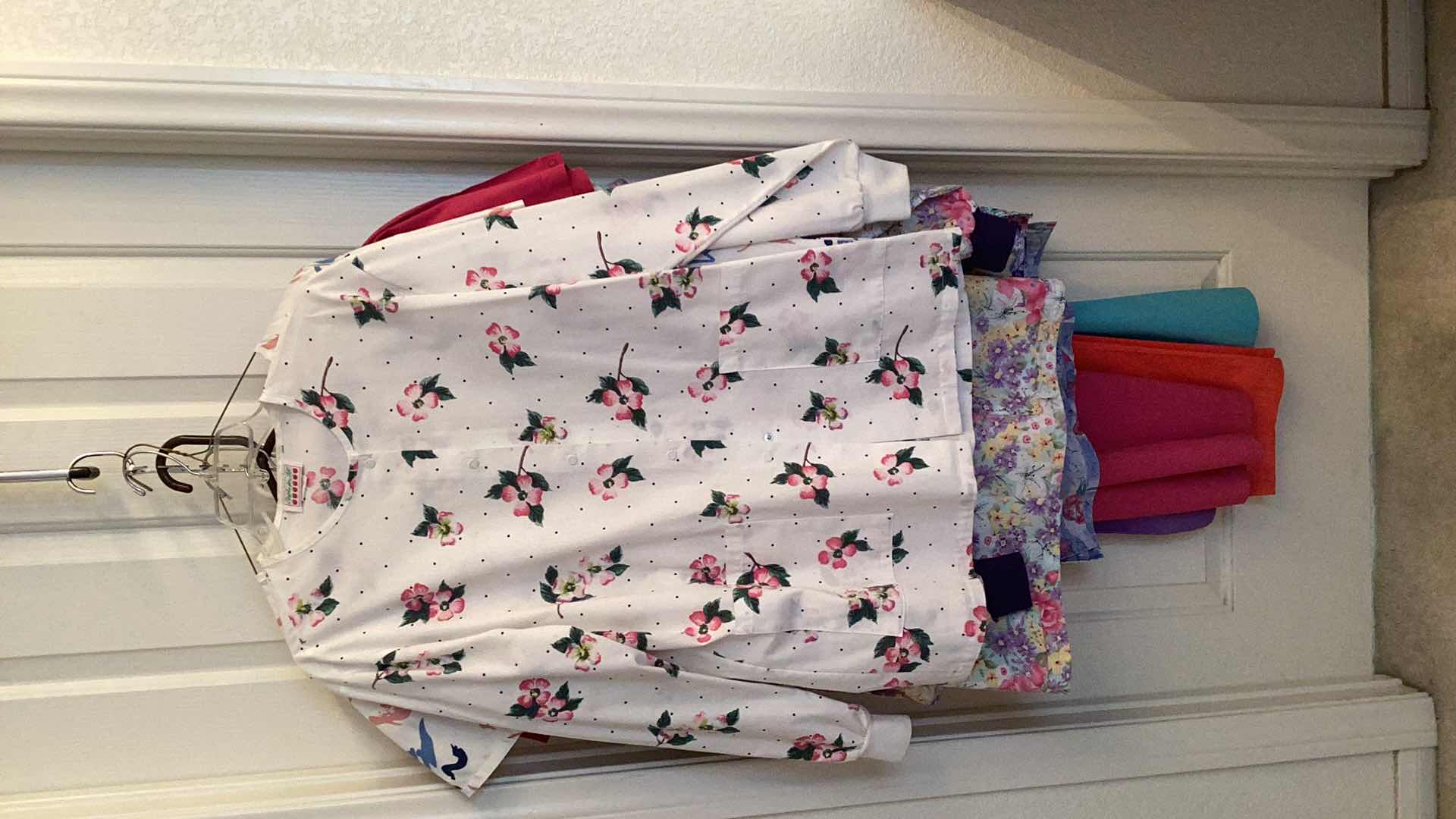 Photo 1 of FLORAL SCRUBS 13 SHIRTS 4 PANTS