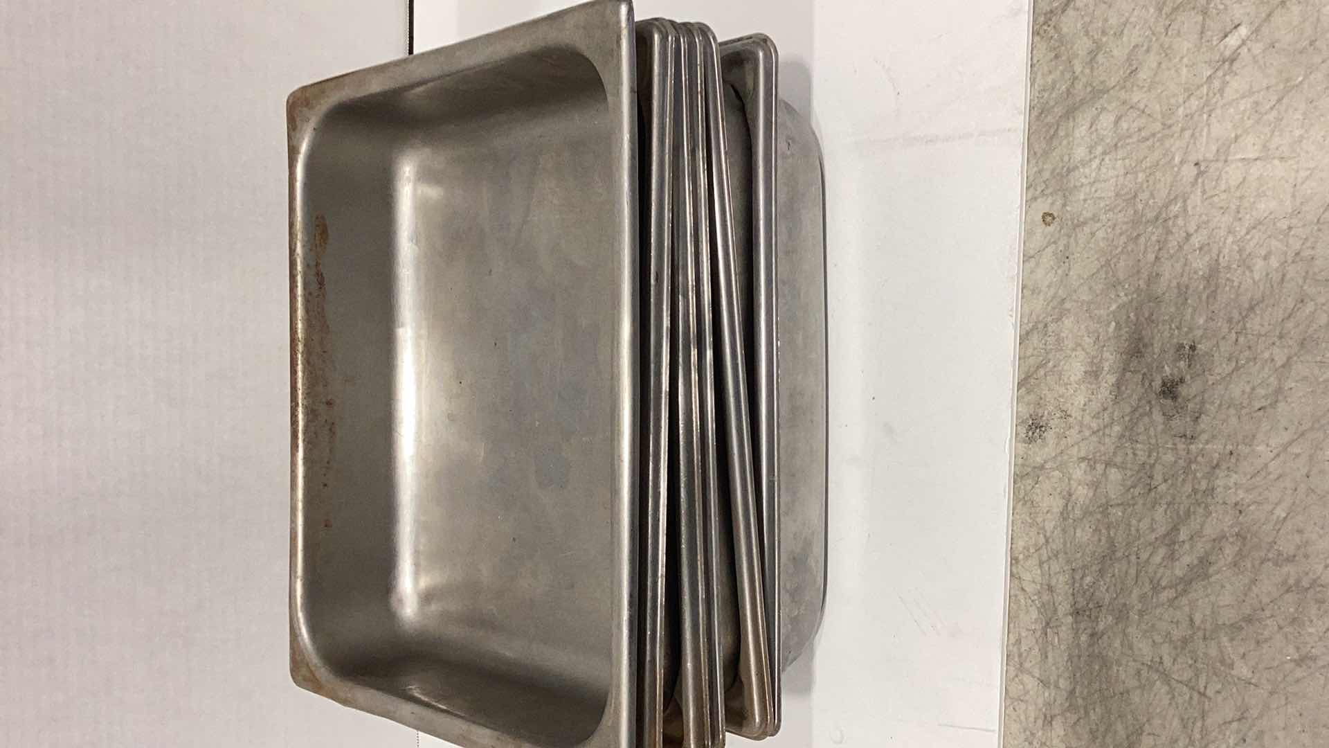Photo 1 of SIX STEEL COOKING TRAYS 12" X 10" H 3”