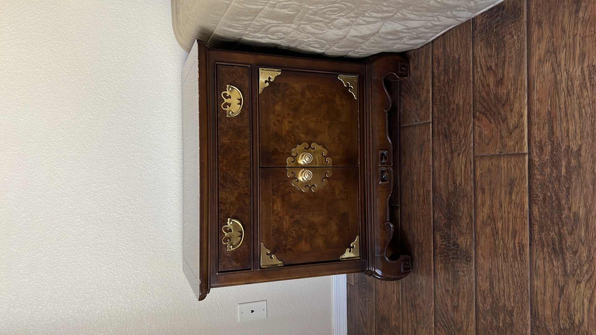 Photo 6 of VINTAGE HERITAGE MAHOGANY NIGHTSTAND W GOLD HARDWARE   27” x 17” H26”