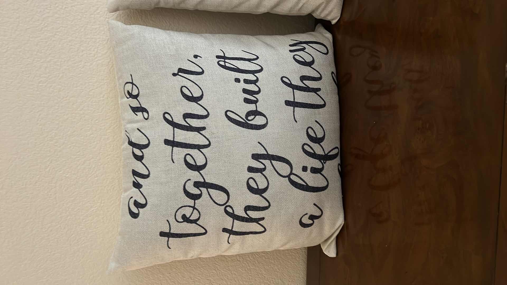 Photo 3 of 3-DECORATIVE ACCENT PILLOWS W SAYINGS