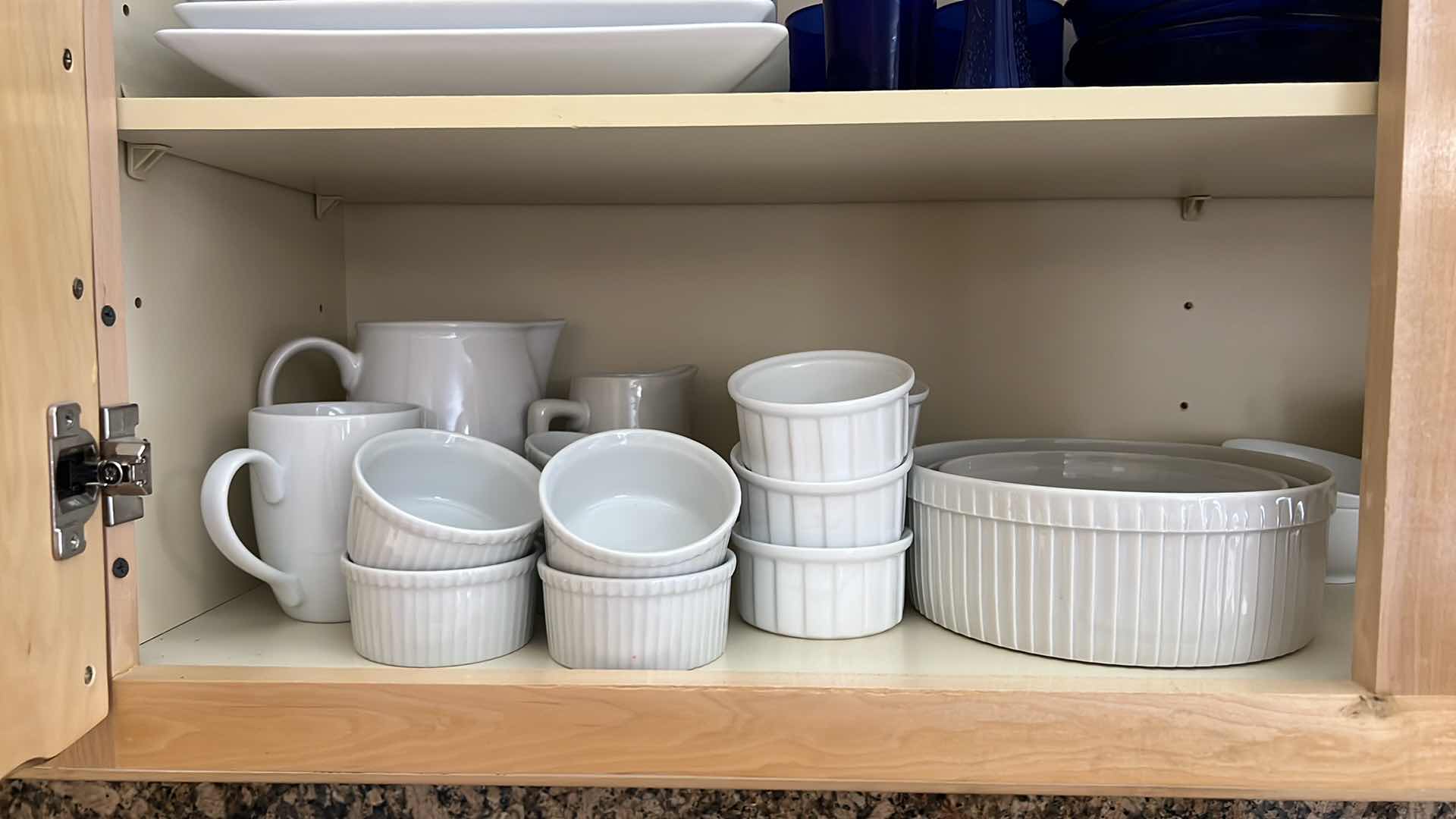Photo 4 of CONTENTS OF KITCHEN CABINET-WHITE DISHWARE