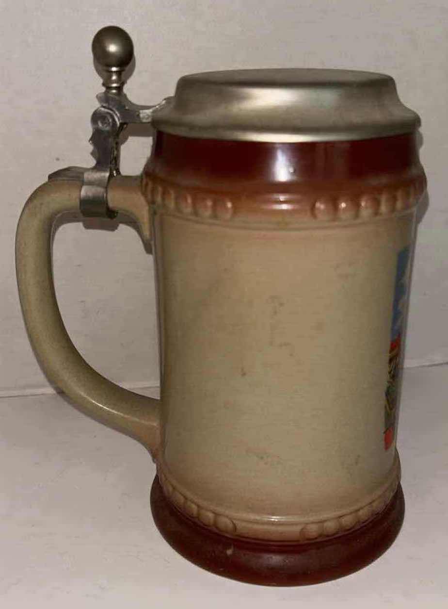 Photo 6 of ANHEUSER-BUSCH GRANTS FARM HOLIDAY1998 HOLIDAY STEIN, LIDDED GERMAN STEIN & NEW BELGIUM BREWING GLASS PITCHER