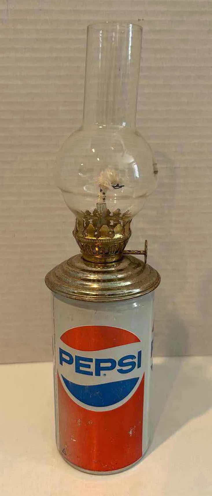 Photo 1 of VINTAGE 10.5” PEPSI-COLA KEROSENE/OIL LAMP