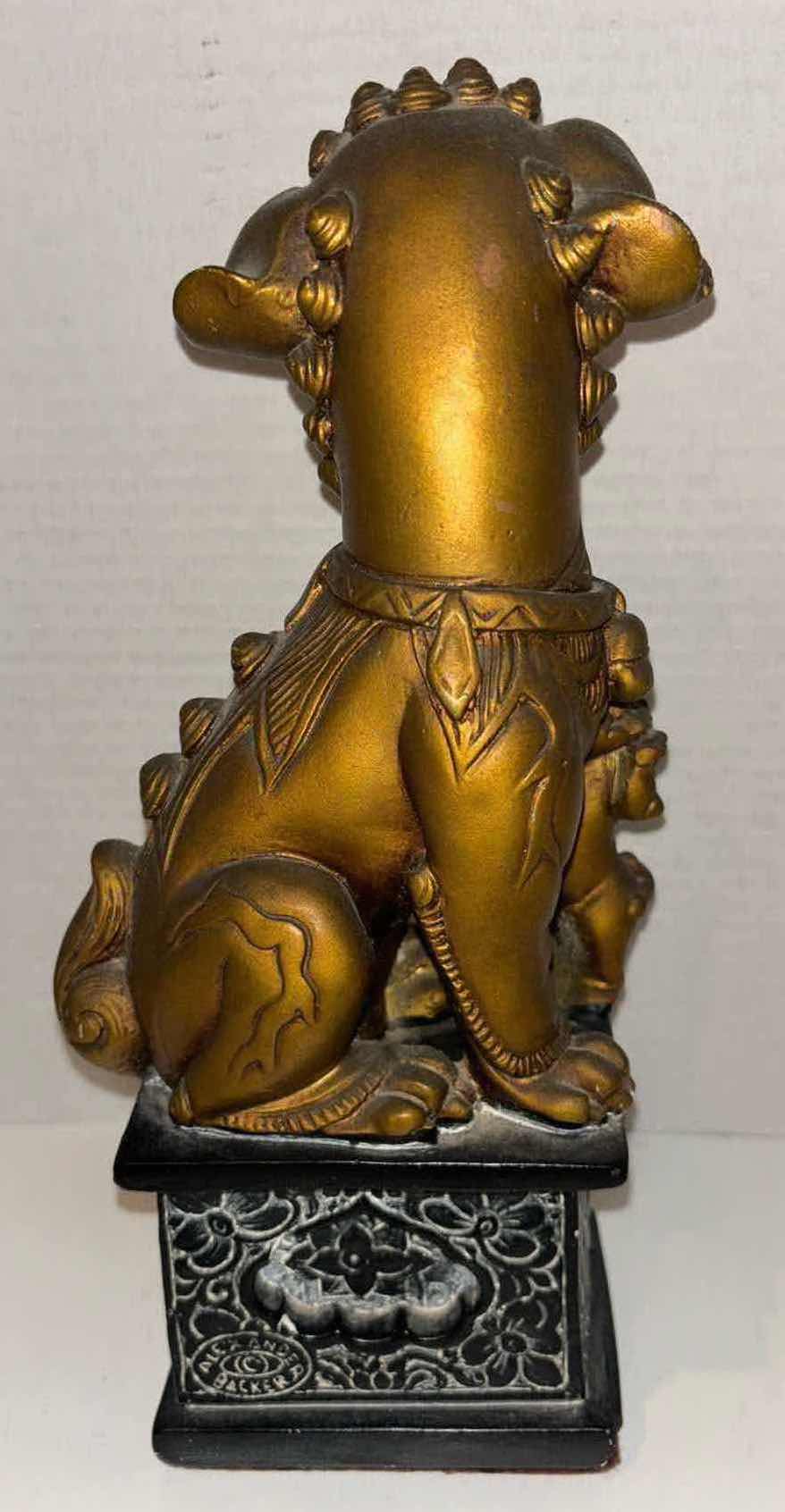 Photo 3 of VINTAGE ABCO HAND-PAINTED MARWAL FOO DOG BOOKEND 1960’S MANTEL DECOR, MOLDED PLASTER
