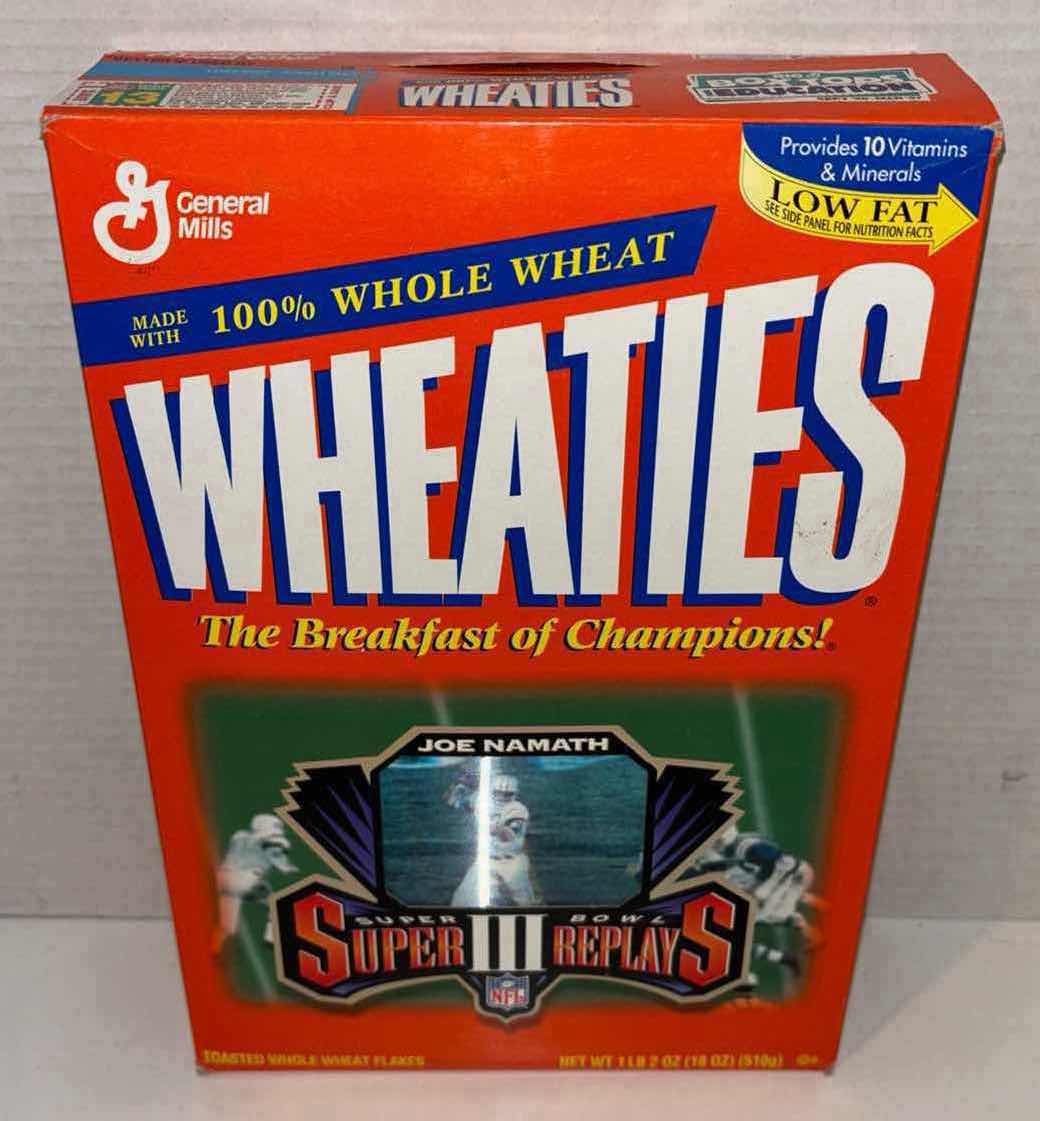 Photo 3 of 3-GENERAL MILLS WHEATIES CEREAL COLLECTORS BOXES, 3D HOLOGRAM SUPER BOWLS & NFL 75TH ANNIVERSARY