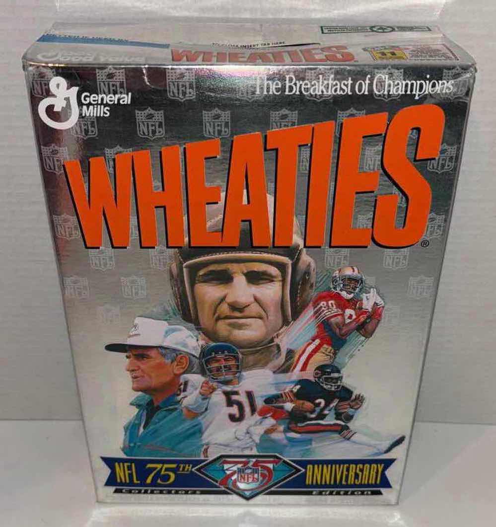 Photo 4 of 3-GENERAL MILLS WHEATIES CEREAL COLLECTORS BOXES, 3D HOLOGRAM SUPER BOWLS & NFL 75TH ANNIVERSARY