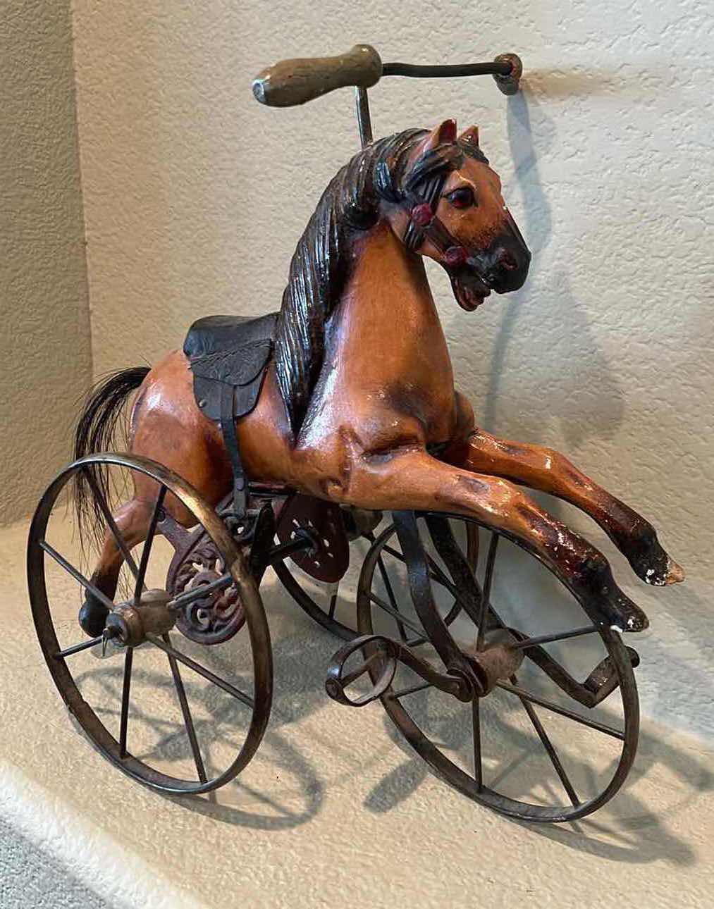 Photo 2 of VINTAGE HORSE TRICYCLE (MISSING BACK LEG)
