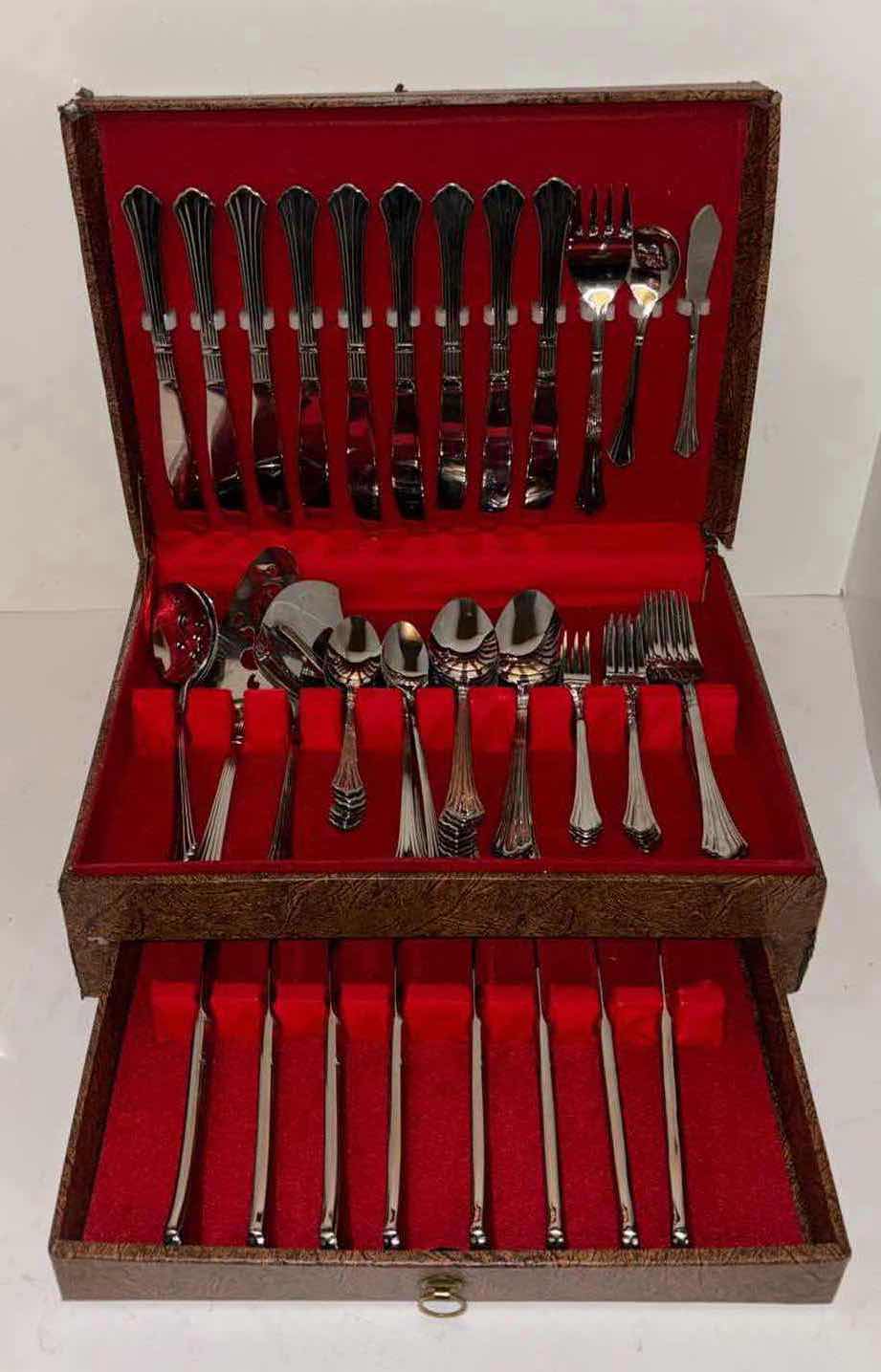 Photo 1 of STAINLESS STEEL SET OF FLATWARE, KOREA