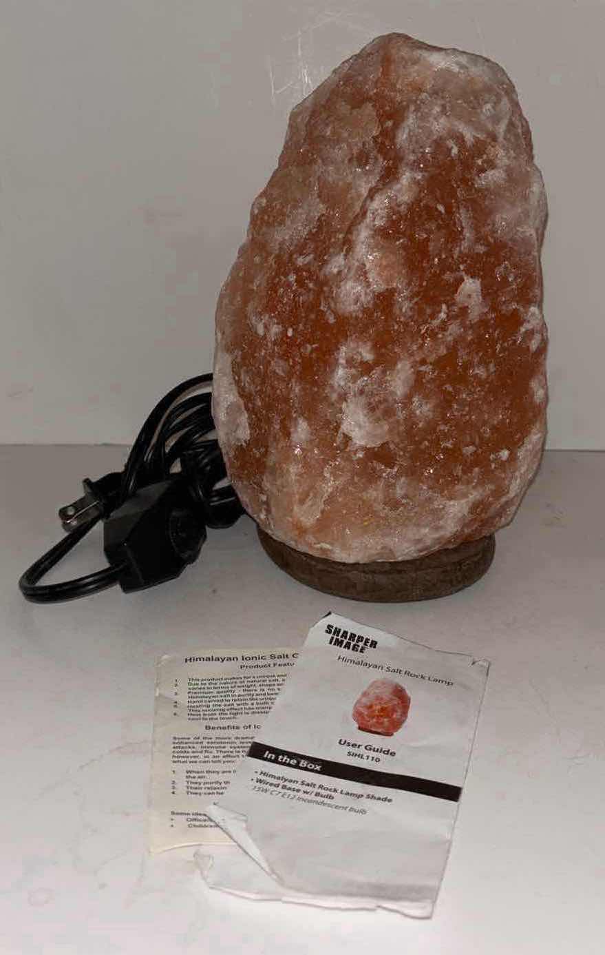 Photo 1 of SHARPER IMAGE 9.5” HIMALAYAN SALT ROCK LAMP